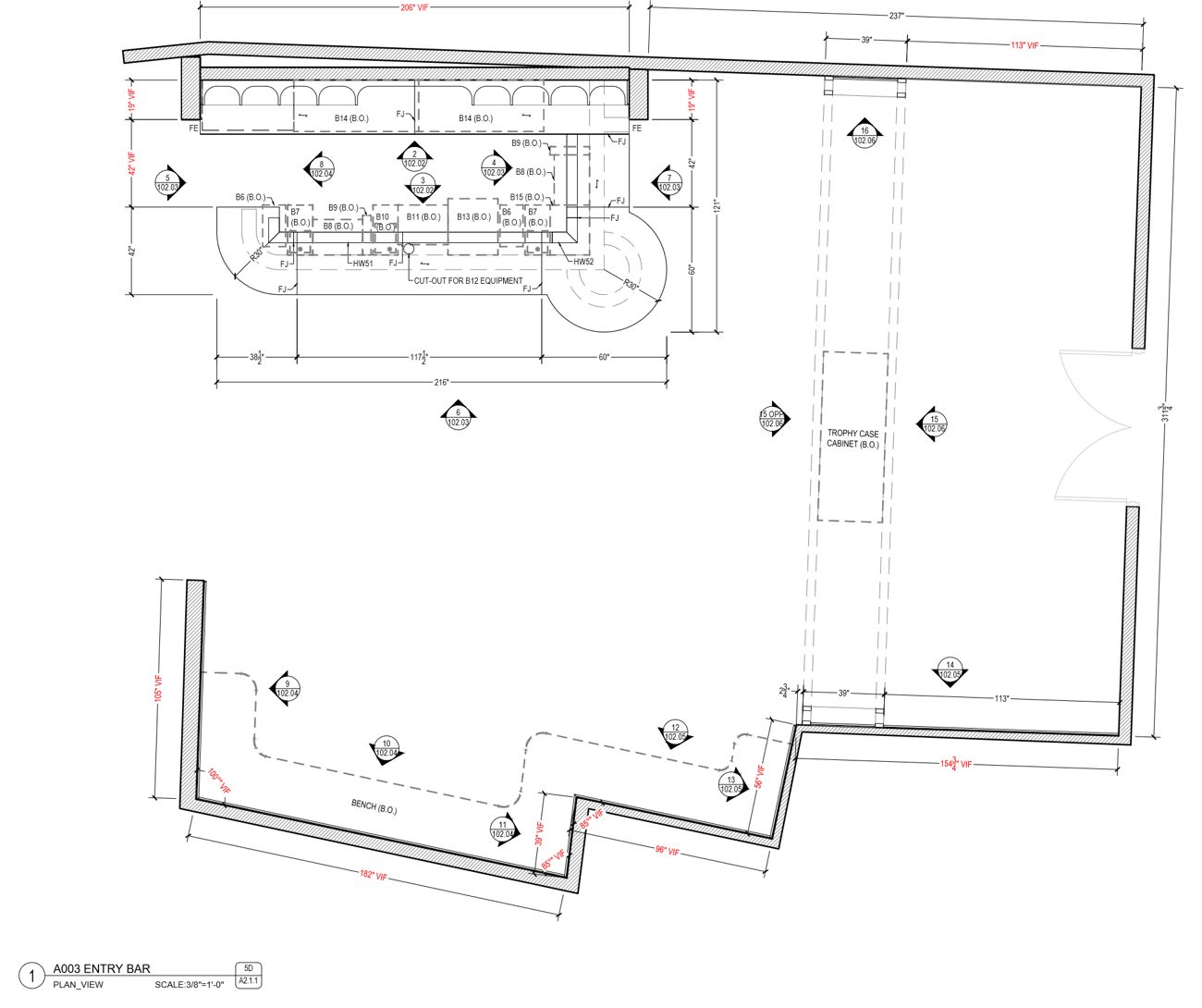 Entry bar, sheet 1 of 12, plan